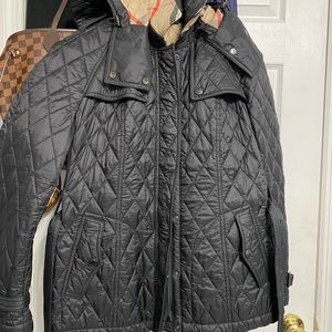 Belted Burberry Coat with Hood